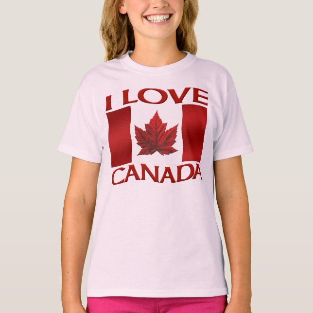 I Kärlek Canada Jersey Canada Souvenir Sports Shir T-shirt (Framsida)