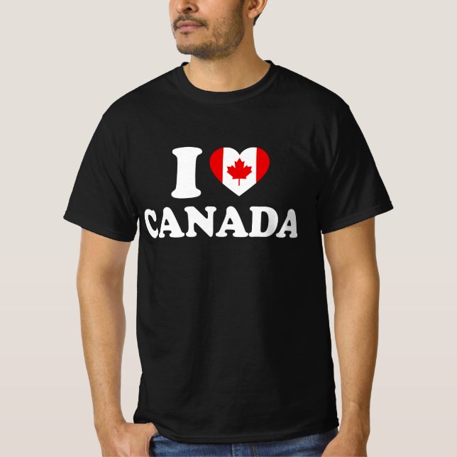 I Kärlek Canada - Proud Canadian T Shirt (Framsida)