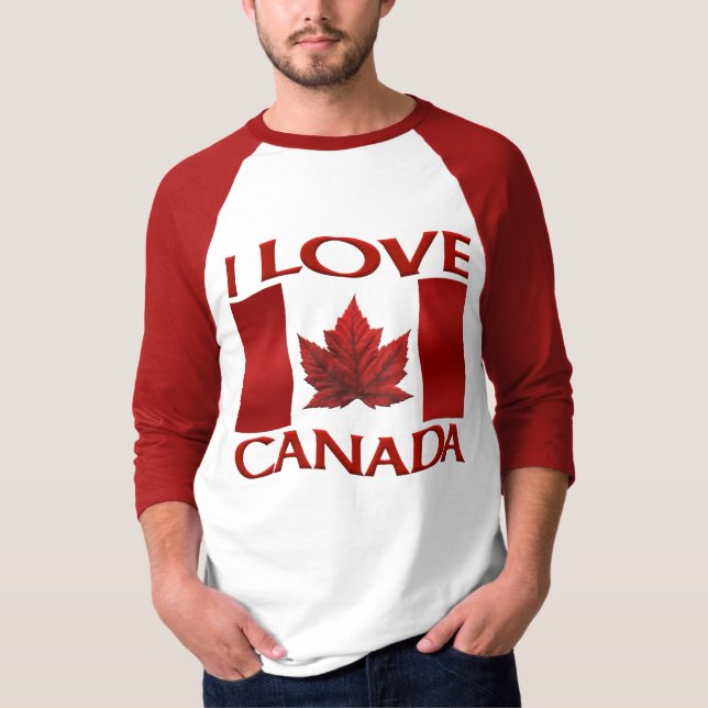 I Kärlek Canada Shirts Canada Souvenir Top T Shirt (Framsida)