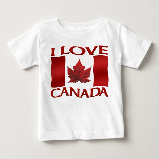 I Kärlek Canada Souvenir Romper Baby Kanada Romper Tee (Framsida)