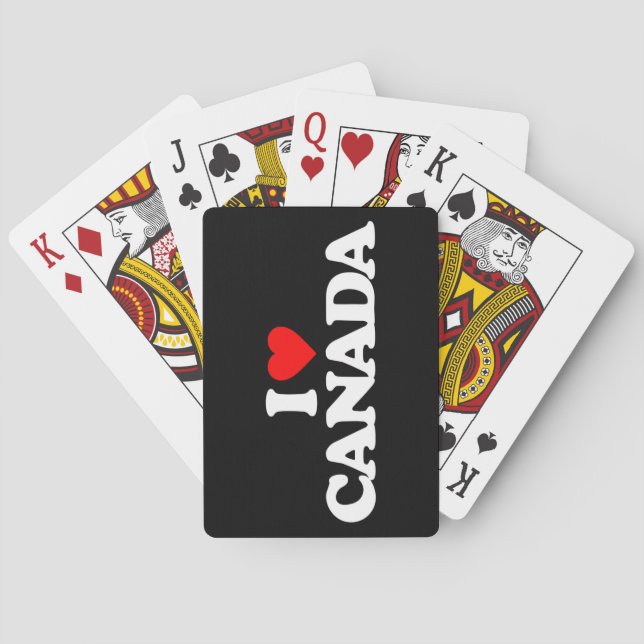 I KÄRLEK CANADA SPELKORT (Baksidan)