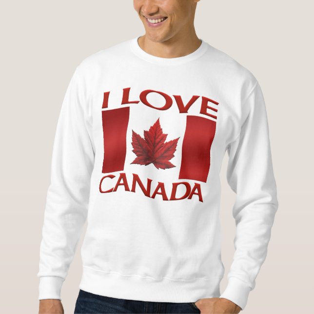I Kärlek Canada Sweatshirt Kanada Souvenir Shirt (Framsida)
