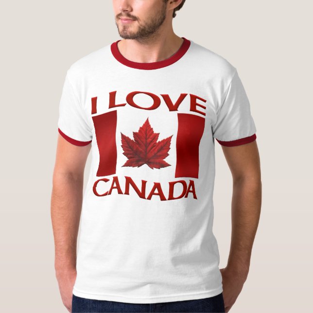 I Kärlek Canada T-shirt Gifts Souvenir Canada Shir (Framsida)