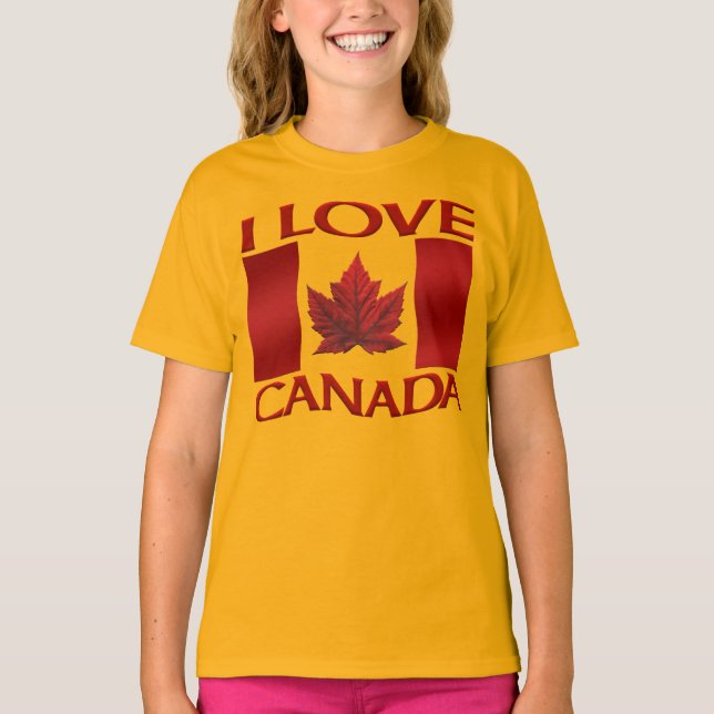 I Kärlek Canada T-shirt Organic Girl's Canada Tee (Framsida)