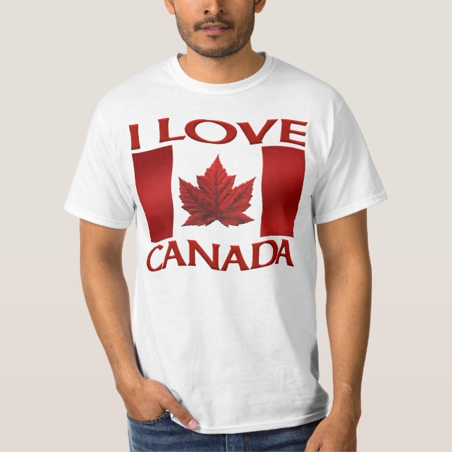 I Kärlek Canada T-shirt Value Souvenir Canada Shir (Framsida)