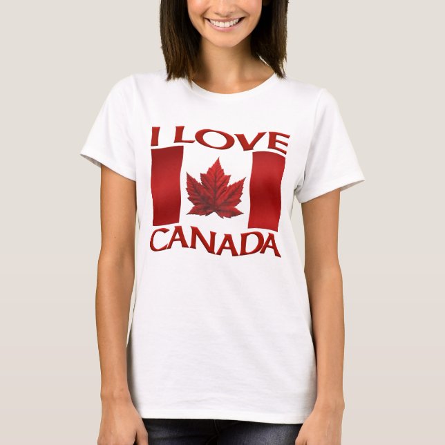 I Kärlek Canada T-shirt Women's Canada Souvenir To (Framsida)