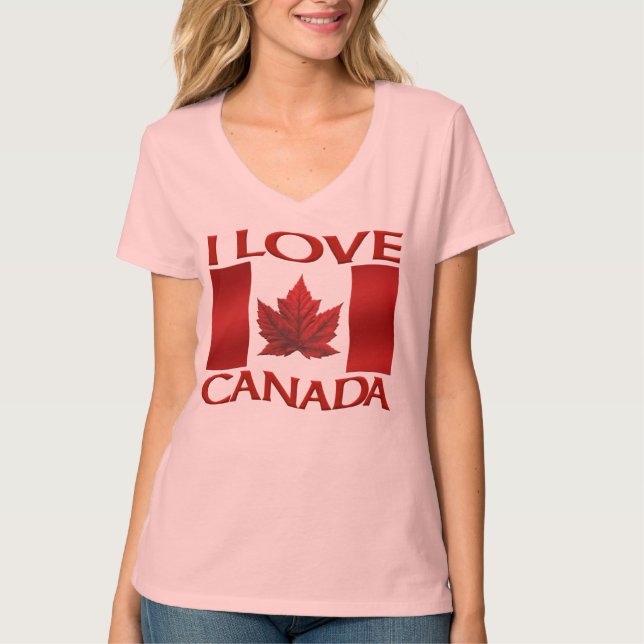 I Kärlek Canada T-shirt Women's Canada Souvenir To (Framsida)