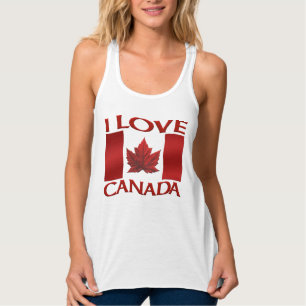 I Kärlek Canada Tanktop Women's Canada Shirt Linne Med Racerback