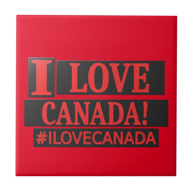 "I KÄRLEK CANADA"-terminaluttrycksdesign Köp nu Kakelplatta (Framsidan)