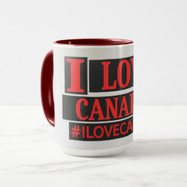 "I KÄRLEK CANADA"-terminaluttrycksdesign Köp nu Mugg