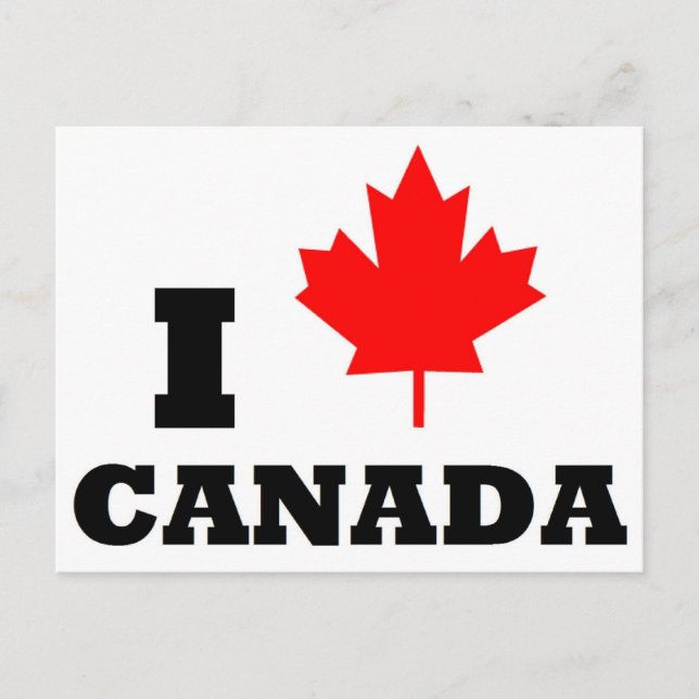 I Kärlek Canada-vykort Vykort (Framsida)