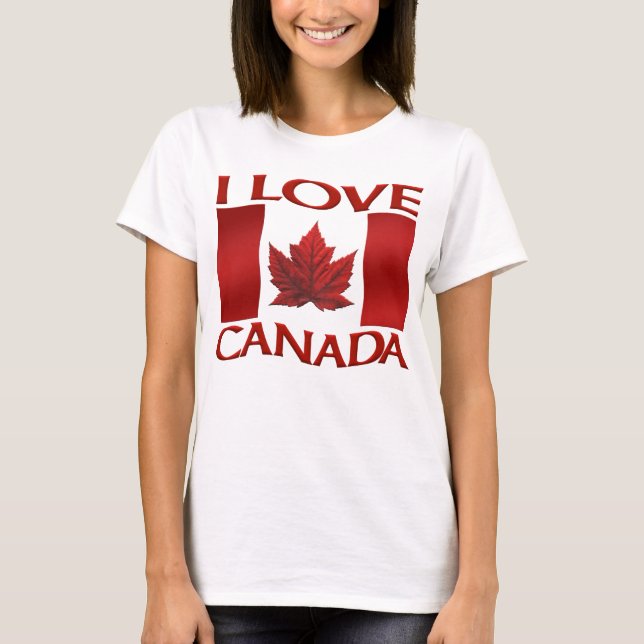 I Kärlek Canada Women's Tanktop Canada Souvenir To Tee (Framsida)