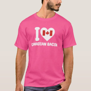 I Kärlek Canadian Bacon - Canada Breakfast Food T Shirt