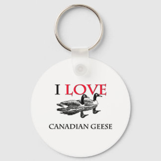I Kärlek Canadian Geese Nyckelring
