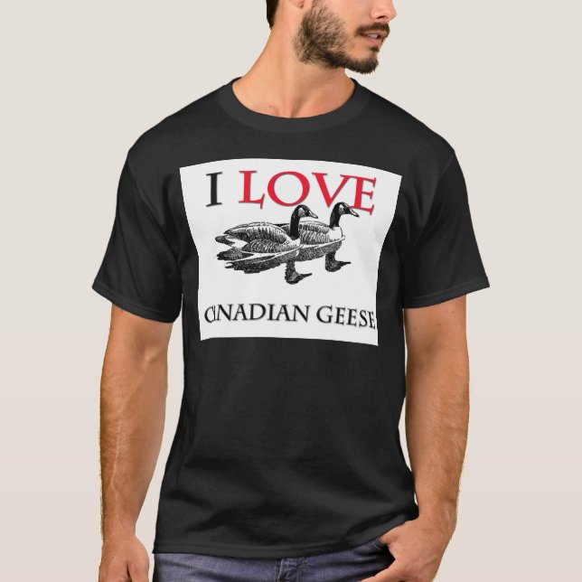 I Kärlek Canadian Geese T-shirt (Framsida)