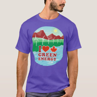 I Kärlek Canadian Grönt Energy T Shirt