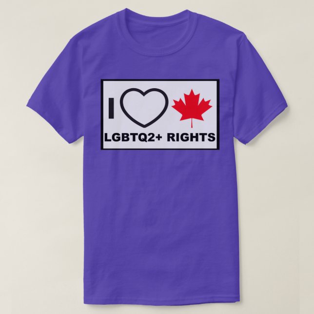 I Kärlek Canadian LGBTQ2-Höger T Shirt (Design framsida)