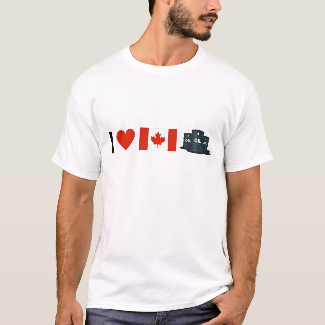 "I Kärlek Canadian Oil" ManarT-Shirt T Shirt (Framsida)