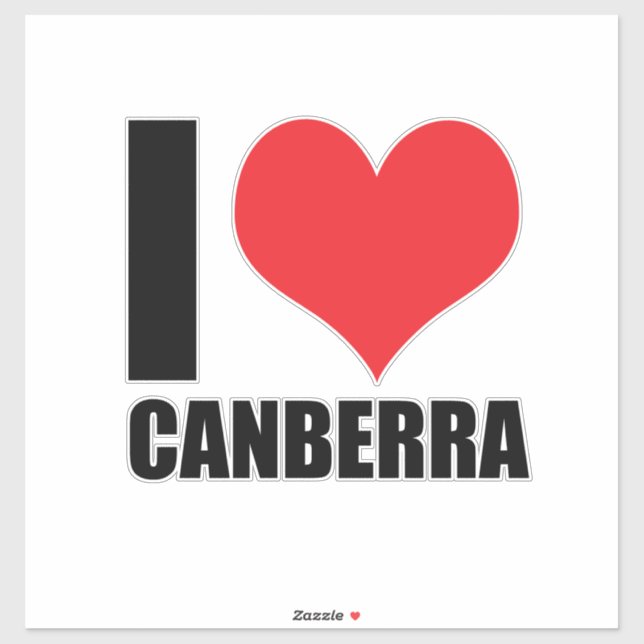 I kärlek Canberra Klistermärken (Ark)
