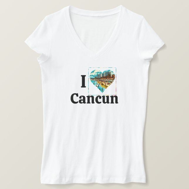 I Kärlek Cancun, Mexiko T Shirt (Design framsida)