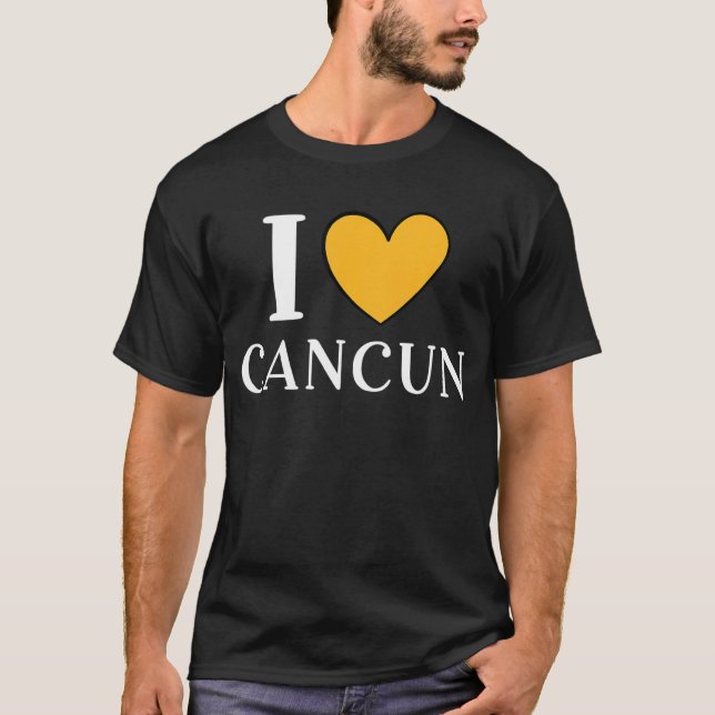 I Kärlek Cancun, Mexiko Vacation 8 T Shirt (Framsida)