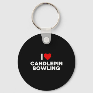 I Kärlek Candlepin Bowling T Shirt Nyckelring