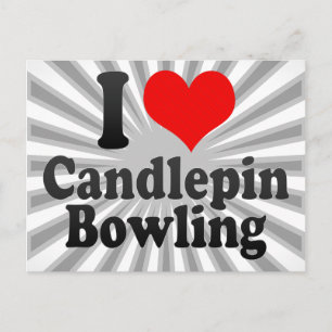 I kärlek Candlepin Bowling Vykort