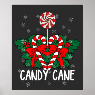 I kärlek Candy cane T-Shirt Poster
