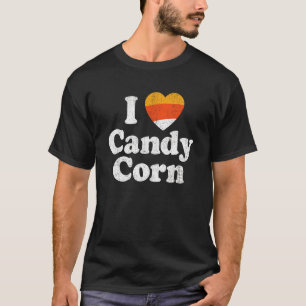 I Kärlek Candy corn Halloween Retro 80:s 70:e kost T Shirt