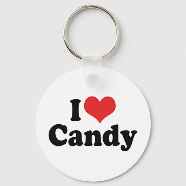 I Kärlek Candy Keychain Nyckelring (Framsida)