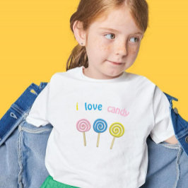 I Kärlek Candy pastel swirrrl-avslappnad. T Shirt