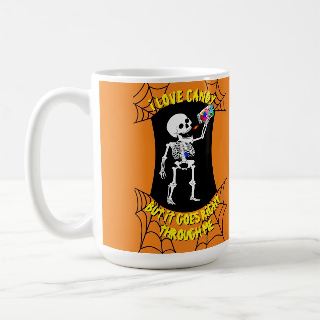 I Kärlek Candy Skeleton Mugg (Vänster)
