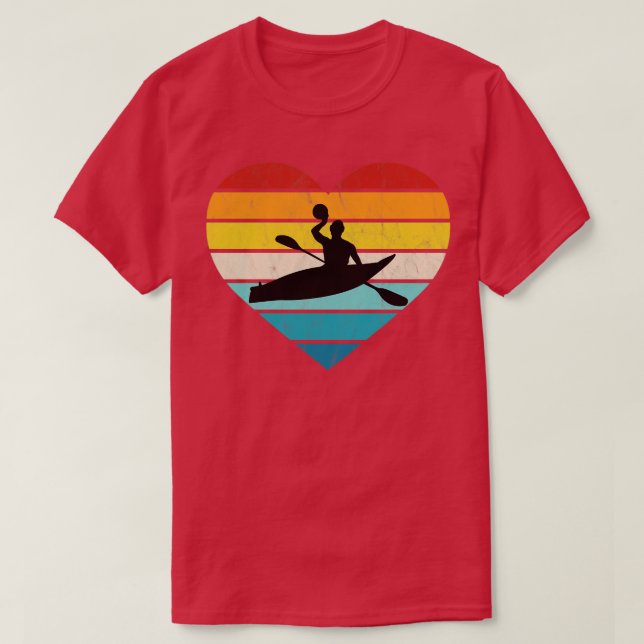 I Kärlek Canoe Polo Vatten sport Paddle T Shirt (Design framsida)