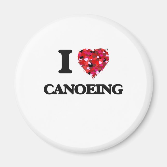 I kärlek Canoeing Magnet (Framsidan)