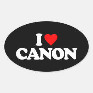 I KÄRLEK CANON OVALT KLISTERMÄRKE