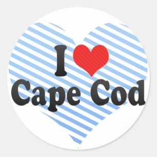 I Kärlek Cape Cod Runt Klistermärke