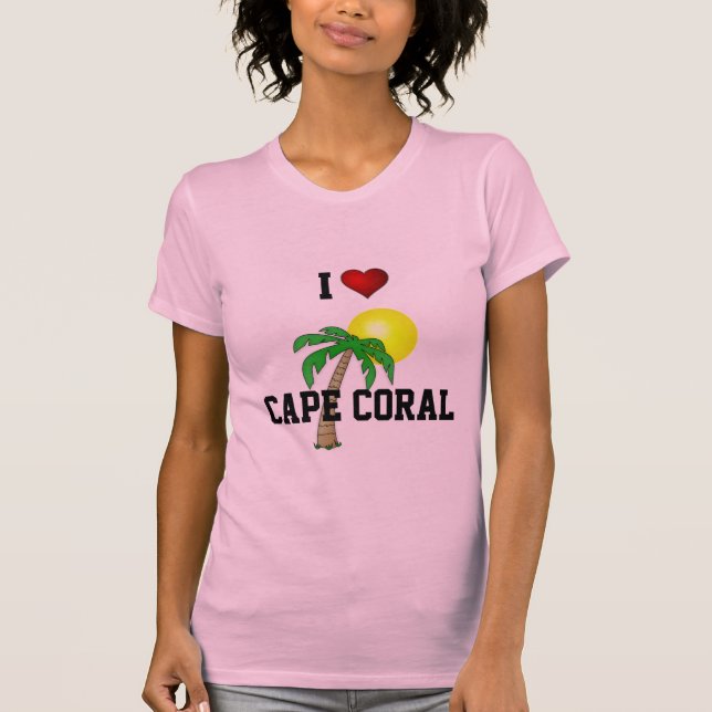 I Kärlek Cape Coral. T Shirt (Framsida)