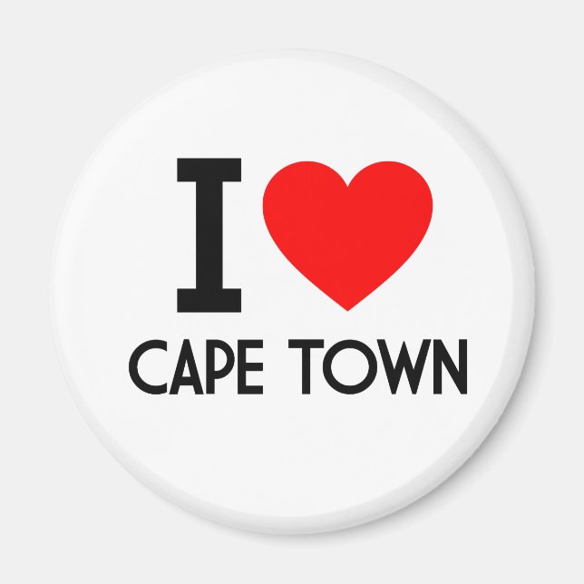 I Kärlek Cape Town Magnet (Framsidan)