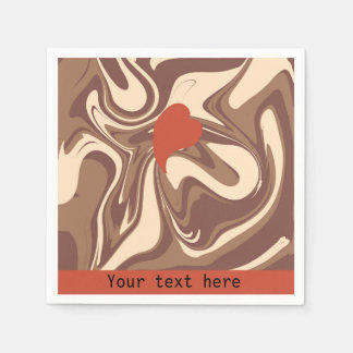 I kärlek cappuccino anpassningsbar pappersservett