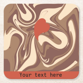 I kärlek cappuccino anpassningsbar underlägg papper kvadrat