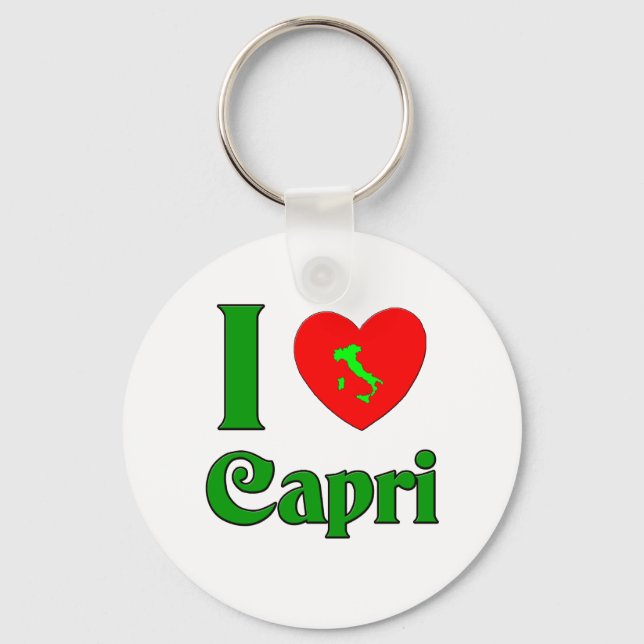 I Kärlek Capri Italien Nyckelring (Framsida)