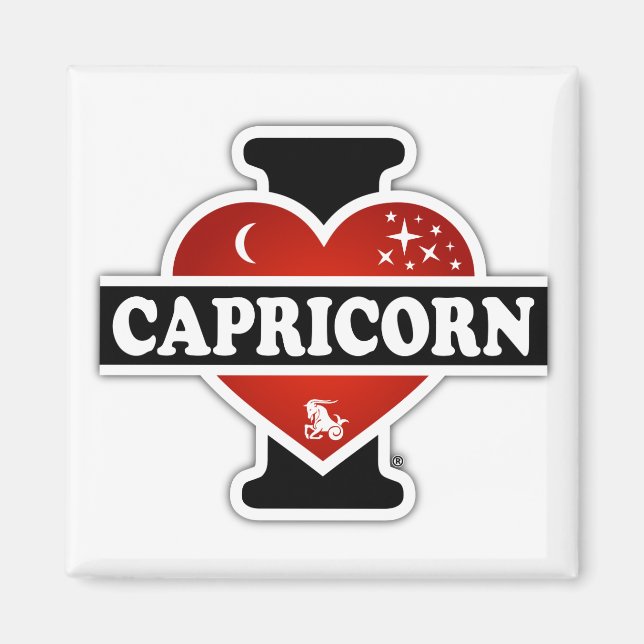 I Kärlek Capricorn Magnet (Framsidan)