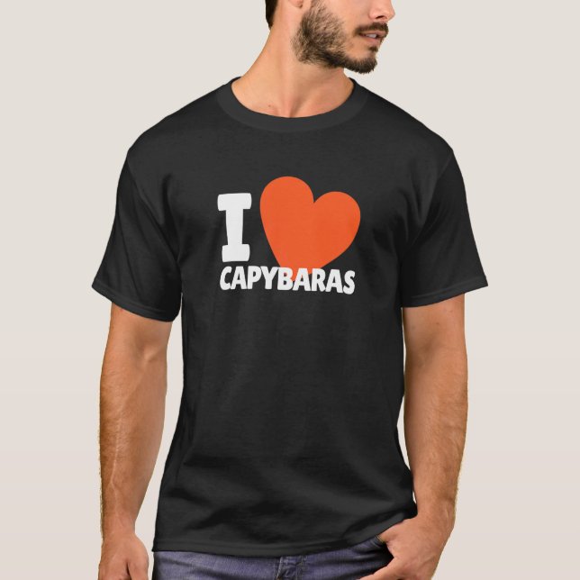 I Kärlek Capybaras Heart Capybaras T Shirt (Framsida)