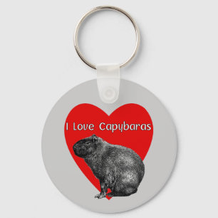 I Kärlek Capybaras Keychain Nyckelring