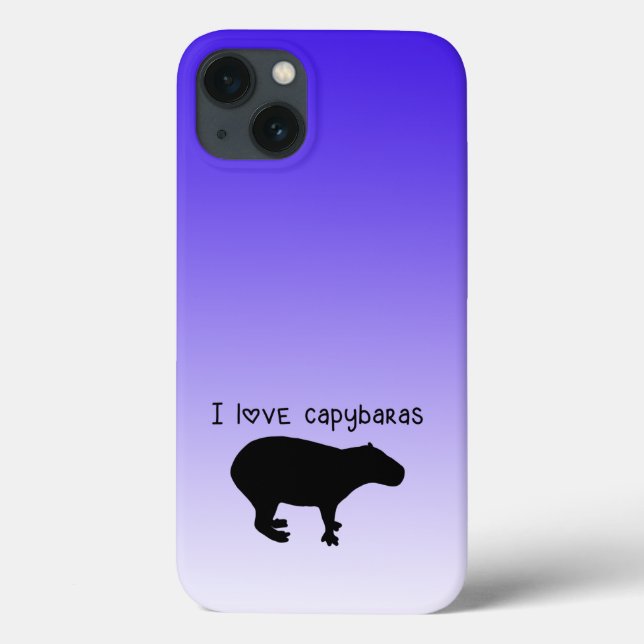 I Kärlek Capybaras Lila Fodral-Mate iphone case (Baksida)