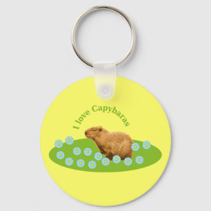 I kärlek Capybaras Nyckelring
