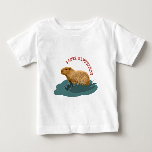 I kärlek capybaras spädbarn t-shirt (Framsida)