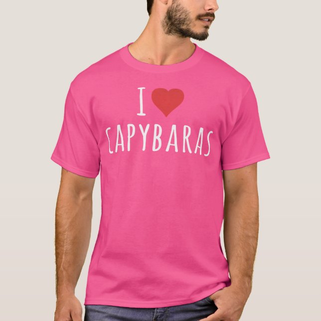 I Kärlek Capybaras T Shirt (Framsida)