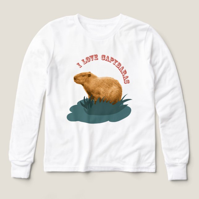 I kärlek capybaras t shirt (Design framsida)