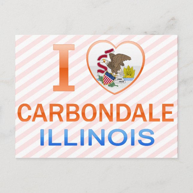 I Kärlek Carbondale, IL Vykort (Framsida)